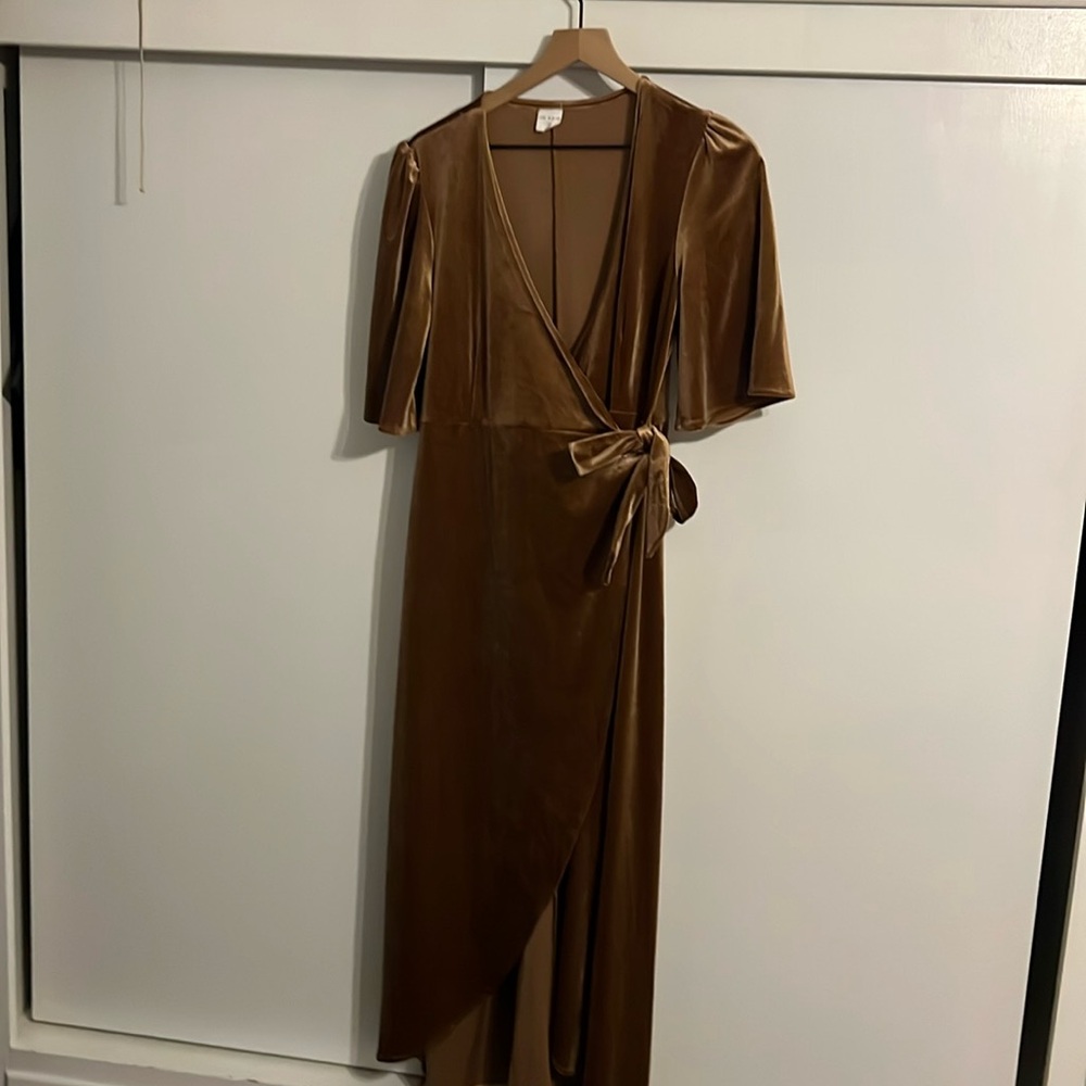 Silk and salt wrap dress